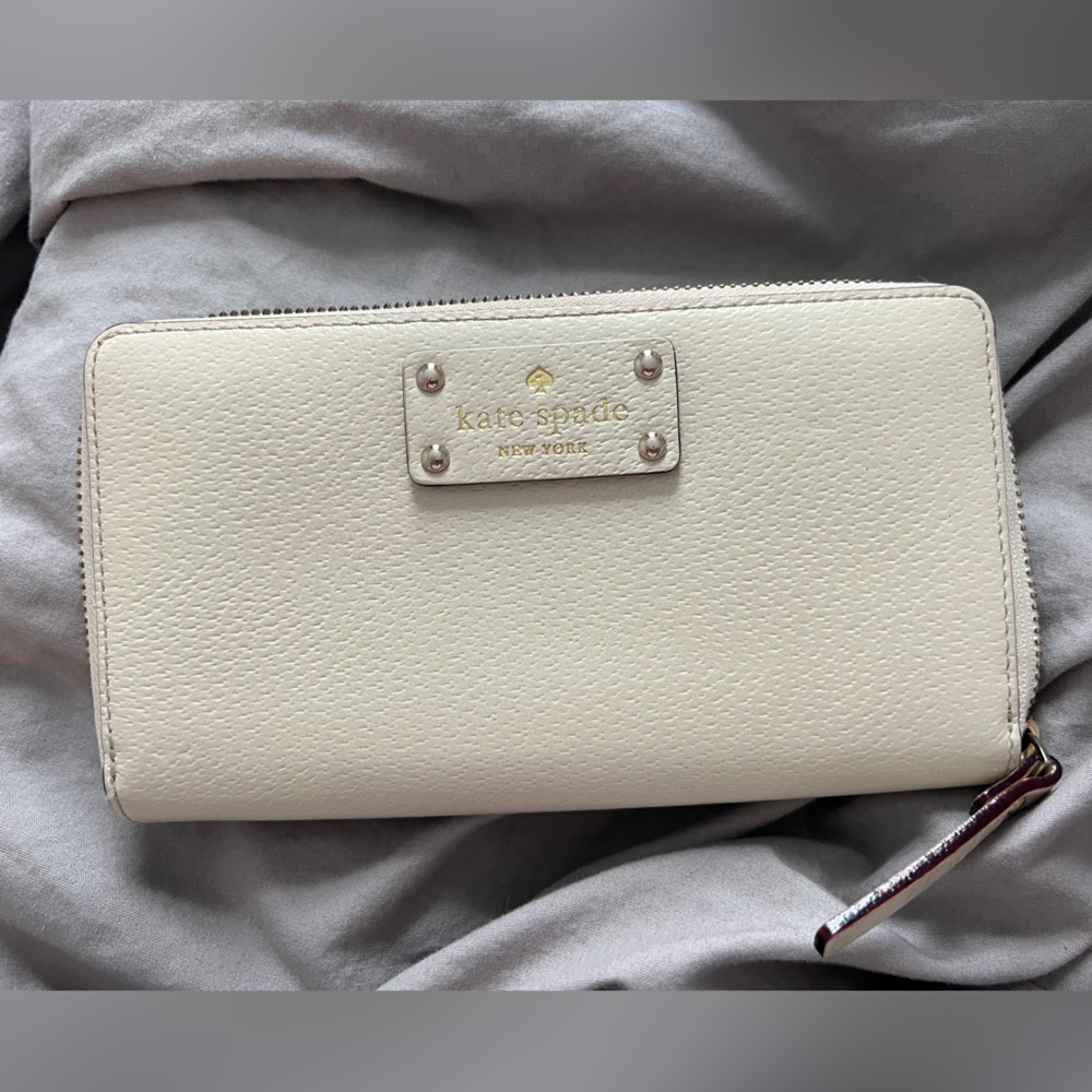 Kate Spade Cream and Pink Polka Dot Wallet